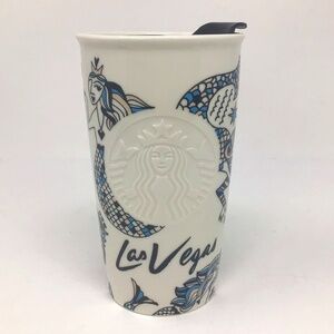 Starbucks 2015 Las Vegas Embossed Mermaid Logo 12oz Travel Tumbler